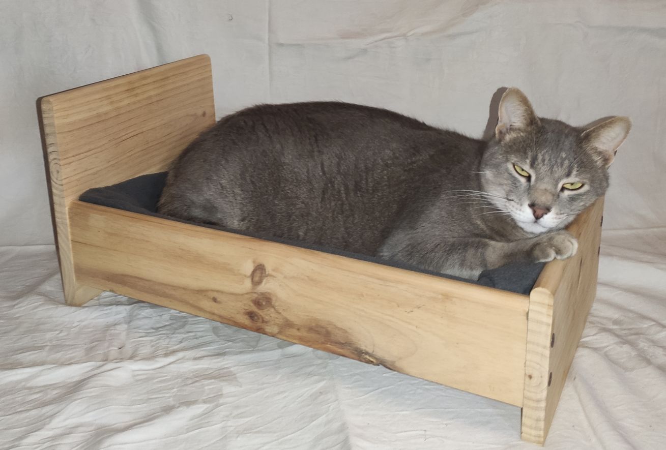 Rustic cat bed